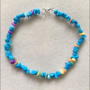 Beaded Turquoise Stone Choker